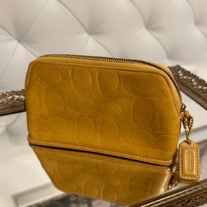 Yellow Coach Makeup Pouch !!